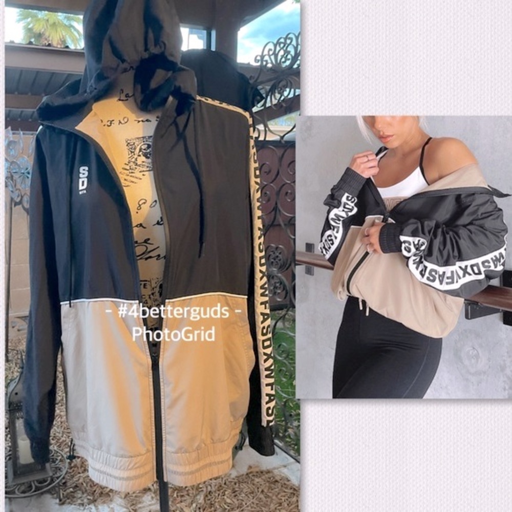 White Fox Active X Sarah Day SDX Premium Wildcard Windbreaker Full Zip Hoodie MD